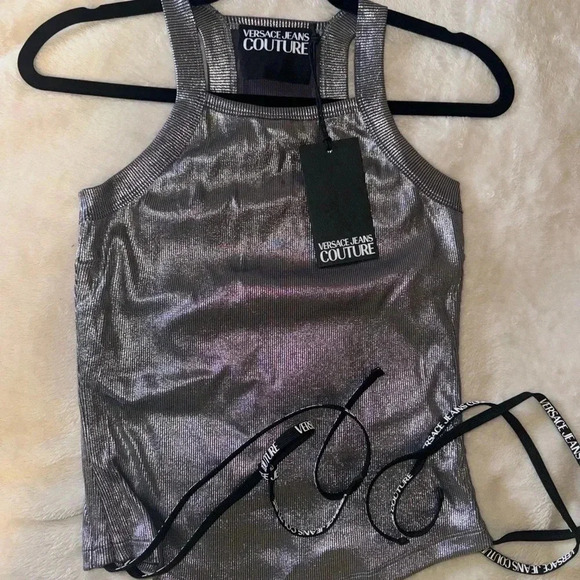 VERSACE JEANS COUTURE
Silver Ruched Tank Top - Picture 11 of 11